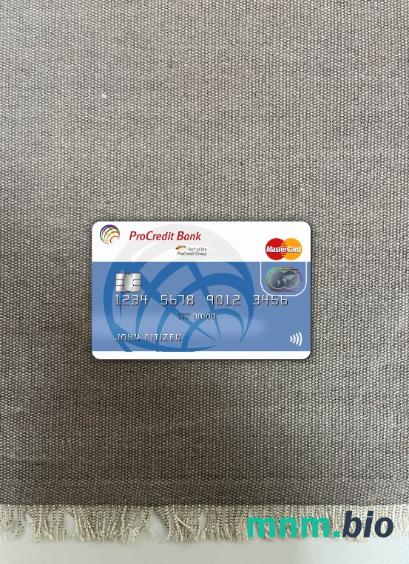 Germany ProCredit bank MasterCard wygląd fotograficzny skan PSD + zdjęcie